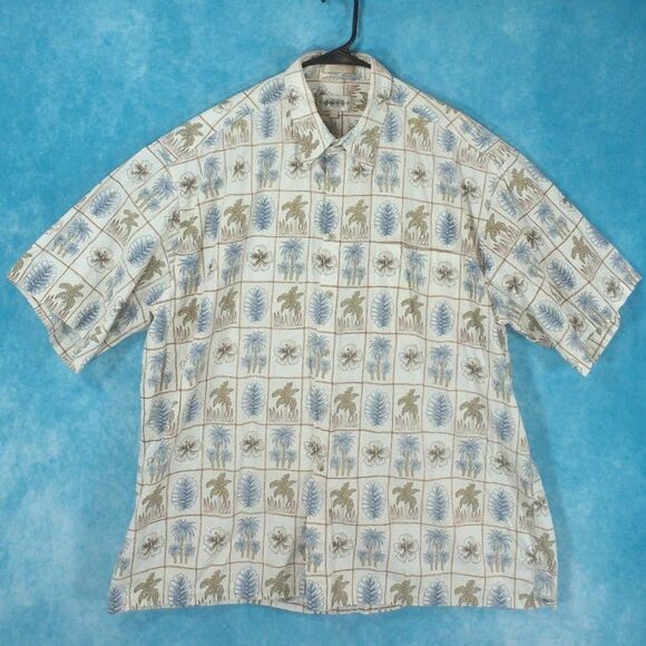 Campia Moda Other - Campia Moda Men's Hawaiian Shirt, Cotton, Tan/Beige, Size XXL 2XL